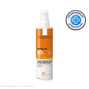 Фото продукта: La Roche-Posay Anthelios Невидимый спрей для лица и тела SPF50+, 200 мл