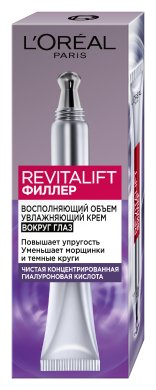 Фото продукта: L'Oreal Paris Антивозрастной крем "Ревиталифт Филлер" против морщин для области вокруг глаз, 15 мл