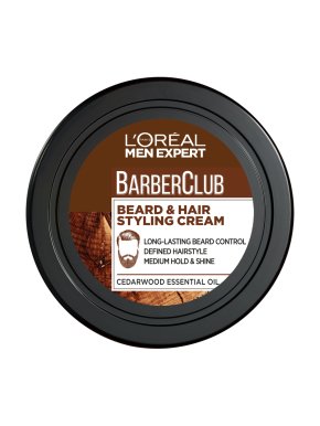 Фото продукта: L'Oreal Paris Men Expert Barber Club Крем-стайлинг для Бороды + Волос, с маслом кедрового дерева, 75 мл
