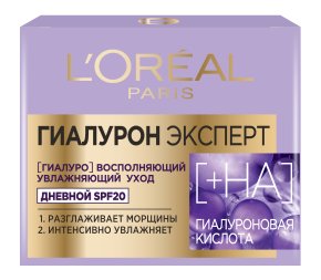 Фото продукта: L'Oreal Paris Дневной крем для лица Гиалурон Эксперт, 50 мл, SPF20, с гиалуроновой кислотой