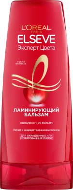 Фото продукта: L'Oreal Paris Elseve Ламинирующий бальзам "Эльсев, Эксперт Цвета", для окрашенных или мелированных волос, 400 мл