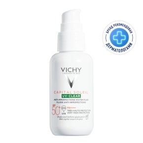 Фото продукта: VICHY CAPITAL SOLEIL UV-CLEAR Невесомый солнцезащитный флюид для лица против несовершенств SPF 50+, 40 мл