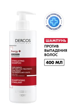 Фото продукта: VICHY DERCOS Energy+ Шампунь против выпадения волос, 400 мл