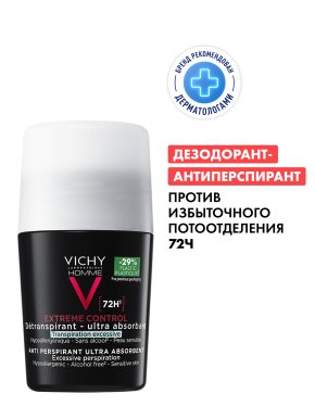 Фото продукта: VICHY HOMME Дезодорант против избыточного потоотделения 72 часа, 50 мл