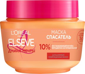 Фото продукта: L'Oreal Paris Маска Спасатель "Elseve, Длина Мечты", для длинных поврежденных волос, с кератином, 300 мл