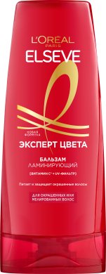 Фото продукта: L'Oreal Paris Elseve Ламинирующий бальзам "Эльсев, Эксперт Цвета", для окрашенных или мелированных волос, 400 мл