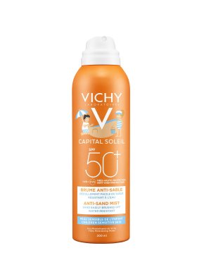 Фото продукта: VICHY CAPITAL SOLEIL Детский спрей-вуаль антипесок SPF 50+, 200 мл