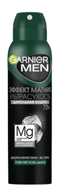 Фото продукта: Garnier Дезодорант-антиперспирант спрей для тела Men Эффект Магния 72ч, мужской, 150мл