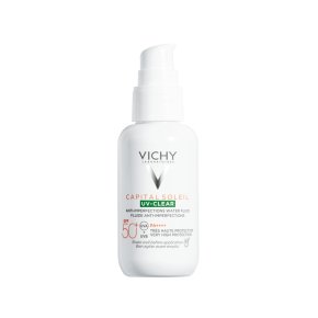 Фото продукта: VICHY CAPITAL SOLEIL UV-CLEAR Невесомый солнцезащитный флюид для лица против несовершенств SPF 50+, 40 мл