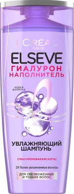 Фото продукта: L'Oreal Paris Увлажняющий Шампунь Elseve, Гиалурон Наполнитель, для обезвоженных и тонких волос, с гиалуроновой кислотой, 400 мл
