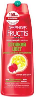 Фото продукта: Garnier Fructis Шампунь "Фруктис, Стойкий цвет" укрепляющий, для окрашенных или мелированных волос, 400 мл