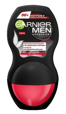 Фото продукта: Garnier Дезодорант-антиперспирант "Активный контроль+Клинически Протестировано" без спирта, роликовый,защита 96 часов,мужской