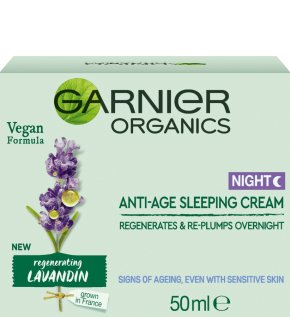 Фото продукта: Garnier BIO Анти-возрастной крем-уход ночной «Восстанавливающий Лавандин», 50 мл