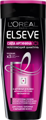 Фото продукта: L'Oreal Paris Elseve Шампунь "Эльсев, Сила Аргинина x3", укрепляющий, для слабых волос, 400 мл