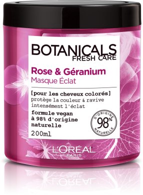 Фото продукта: L'Oreal Paris Маска для волос "Botanicals Герань", для окрашенных и тусклых волос, придает блеск, 200 мл, без парабенов, силиконов и красителей