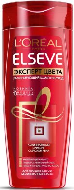 Фото продукта: L'Oreal Paris Elseve Ламинирующий шампунь-уход "Эльсев, Эксперт Цвета", для окрашенных или мелированных волос, 250 мл