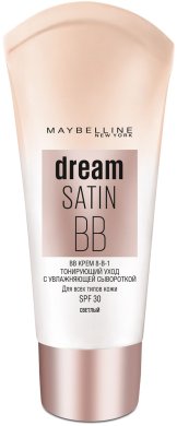 Фото продукта: Maybelline New York BB Крем для лица "Dream Satin", увлажняющий, SPF 30, светлый, 30 мл