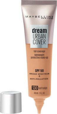 Фото продукта: Maybelline New York Тональный крем для лица Dream Urban Cover SPF 50, оттенок 130, Золотисто-бежевый, 30 мл