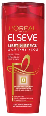 Фото продукта: L'Oreal Paris Elseve Шампунь-уход "Эльсев, Цвет и блеск", для окрашенных или мелированных волос, 250 мл
